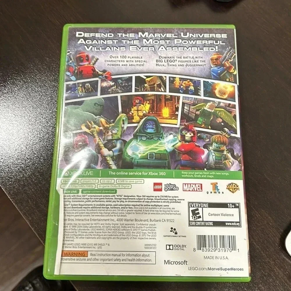 XBOX Marvel Lego Superheroes video game